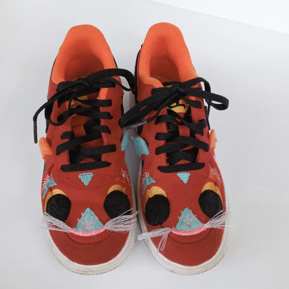 Nike Force 1 LV8 PS CNY Lion Dance Red Kids Sneakers DQ5071-601 - Size 1 Youth